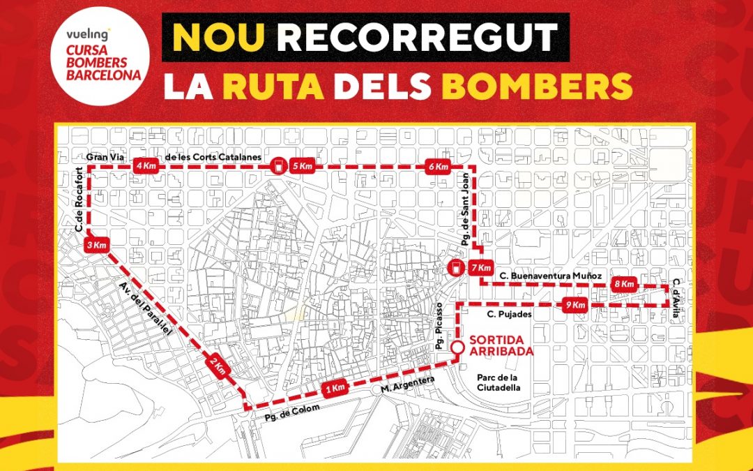 New circuit for the Vueling Cursa de Bombers Barcelona 2023
